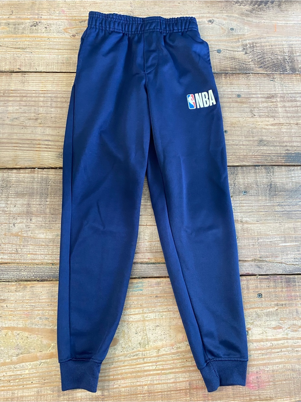 NBA Kids 10-12 Navy Blue Athletic Jogger Sweat Pants Basketball